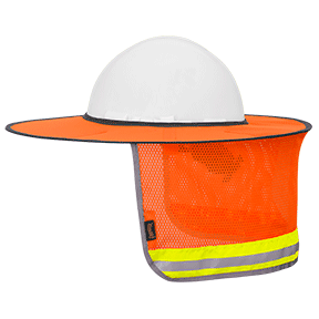 Hard Hat Hi-Vis Sunshade Foldable Orange 261