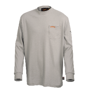 Shirt FR Long Sleeve Cotton Light Grey 333