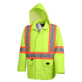 Jacket Hi-Vis Waterproof 300D Green 5628