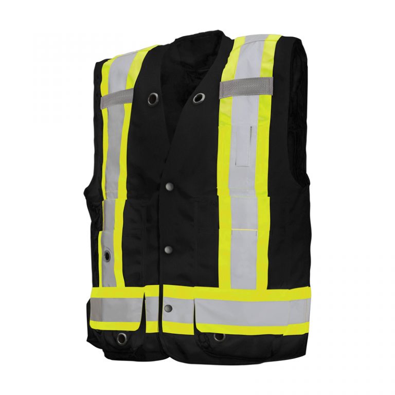 Surveyors Vest Hi-Vis Black TV20KS