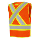 Safety Vest Orange Polyester Soft Mesh TV1O