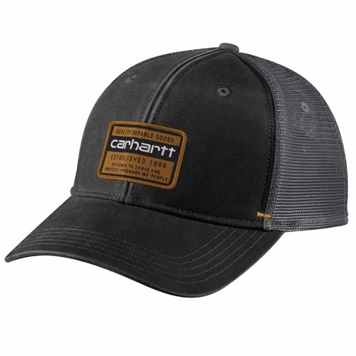 Hat Canvas Mesh-Back Quality Graphic Black 104723