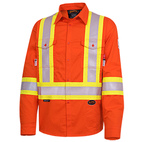 Shirt Hi-Vis FR Long Sleeve Orange 7743