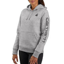 Women's Sweatshirt Clarksburg Sleeve Logo Hooded Asphalt Heather 102791