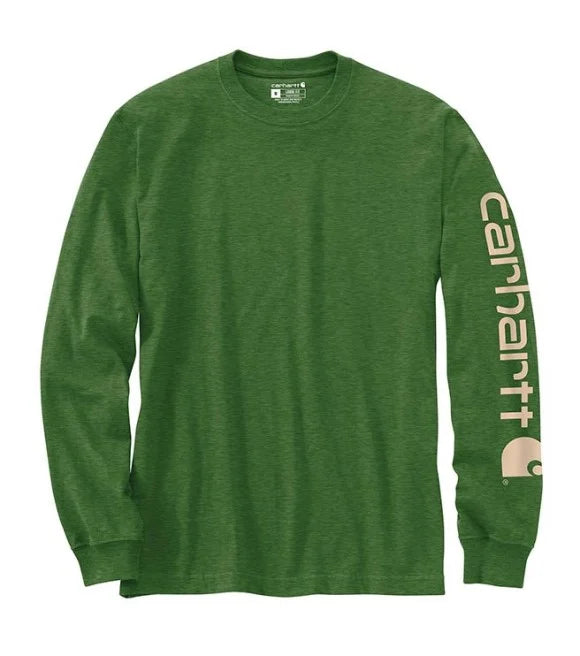 Loose Fit Heavyweight Long-Sleeve Logo Sleeve Graphic T-Shirt Arborvitae Heather K231
