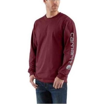 Loose Fit Heavyweight Long-Sleeve Logo Sleeve Graphic T-Shirt Port K231