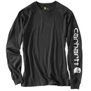 Loose Fit Heavyweight Long-Sleeve Logo Sleeve Graphic T-Shirt Black K231