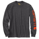 Loose Fit Heavyweight Long-Sleeve Logo Sleeve Graphic T-Shirt Carbon K231
