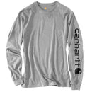 Loose Fit Heavyweight Long-Sleeve Logo Sleeve Graphic T-Shirt Heather Grey K231