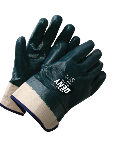 Glove Nitrile Coated Cotton w/Safety Cuff 99-1-9166