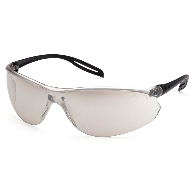 Neshoba Safety Glasses Black Temples/Indoor Outdoor Mirror Lens S9780S