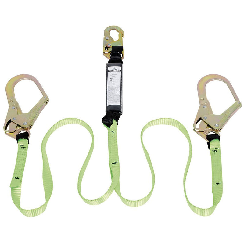 Lanyard 4' (1.2m) Shock Absorbing SP Twin Leg with Snap & Form Hooks SA-44022-4
