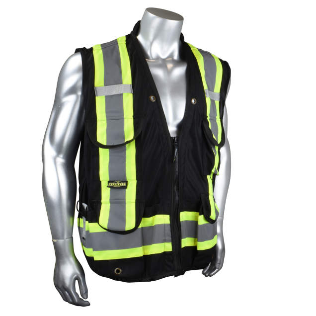 Surveyors Vest Hi-Vis Black Cruiser SV030X-1B