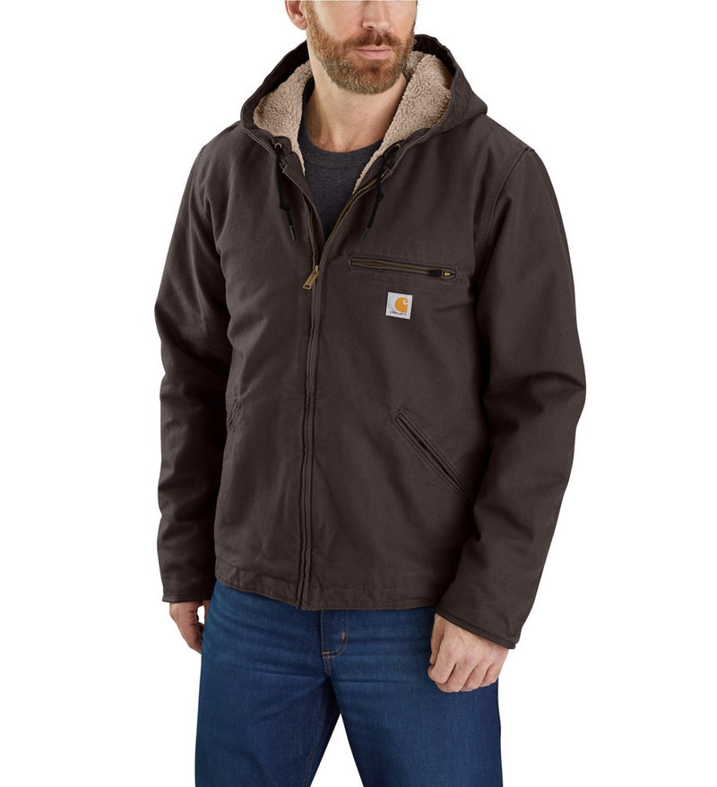 Jacket Relaxed Fit Sherpa-Lined Dark Brown 104392