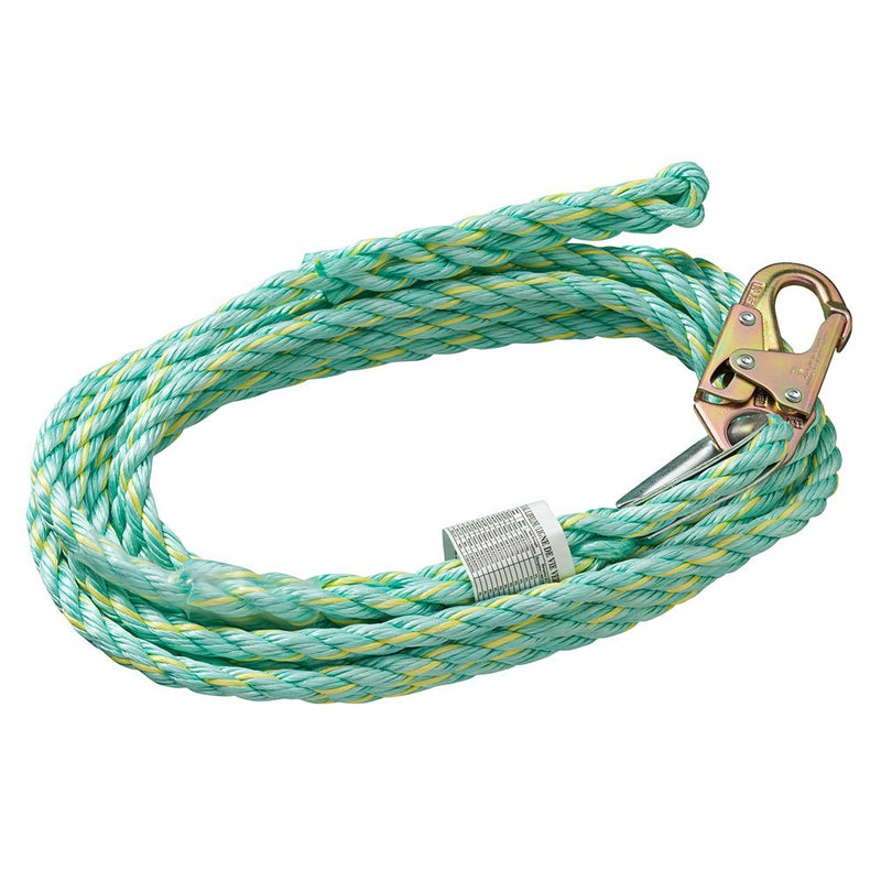 Rope 5/8" Vertical Life Line 50' (15.2m) with Snap Hook & Back Splice VL-1125-50