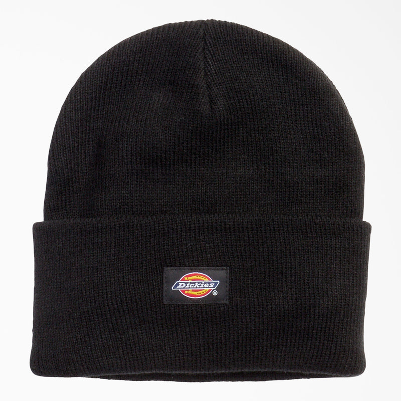Toque Beanie Knit Cuff Black WH201