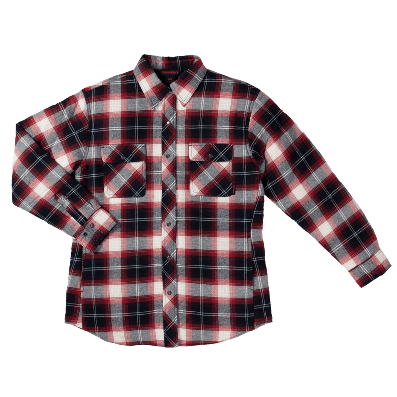 Women's Flannel Shirt Quilt-Lined Red Plaid WS11