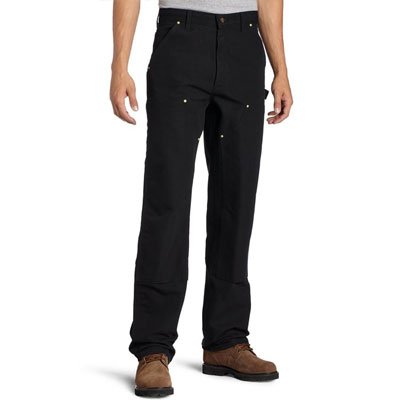 Pant Original Fit Firm Duck Double Front Work Dungaree Black B01