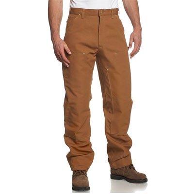Pant Original Fit Firm Duck Double Front Work Dungaree Brown B01