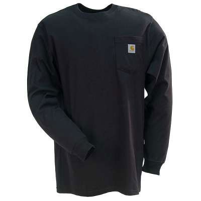Shirt Workwear Pocket Long Sleeve Black K126