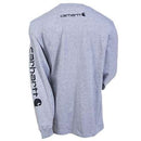 Loose Fit Heavyweight Long-Sleeve Logo Sleeve Graphic T-Shirt Heather Grey K231