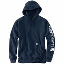 Sweatshirt Midweight Signature Sleeve Logo Hooded Navy K288