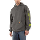 Sweatshirt Midweight Signature Sleeve Logo Hooded Charcoal Heather K288