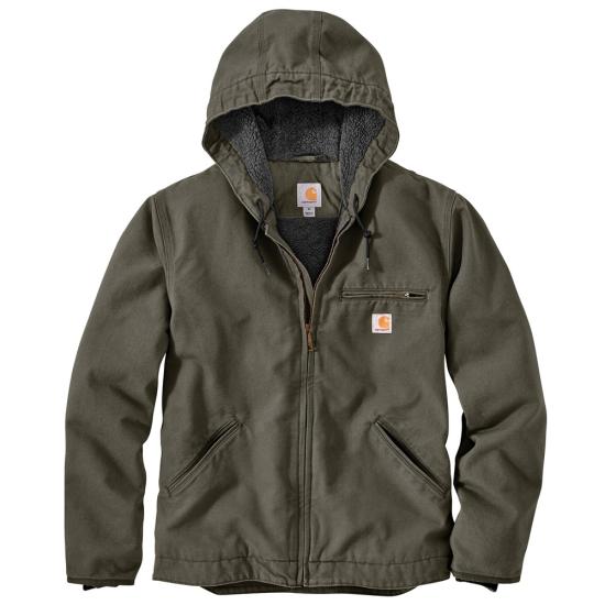Jacket Relaxed Fit Sherpa-Lined Moss 104392