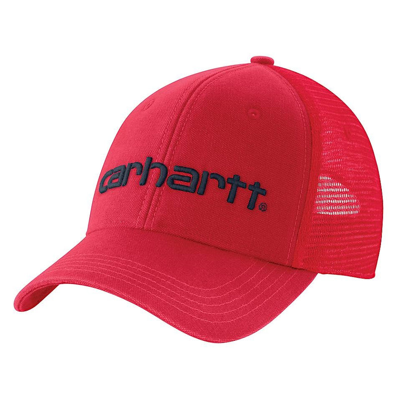 Hat Canvas Mesh-Back Logo Graphic Cap Fire Red 101195