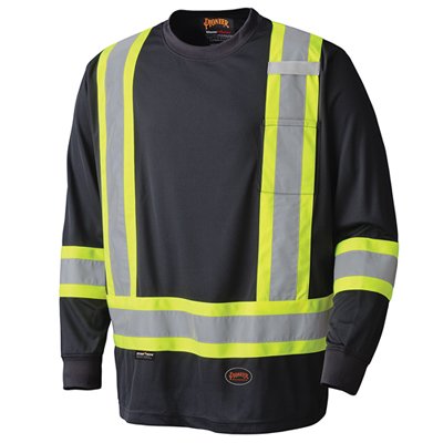 Shirt Birdseye Long Sleeve Black 6997
