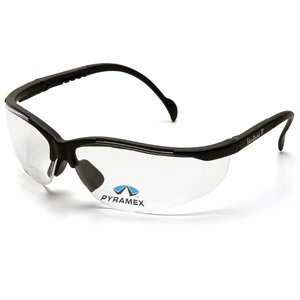 Venture II Readers Safety Glasses Black Frame/Clear Lens