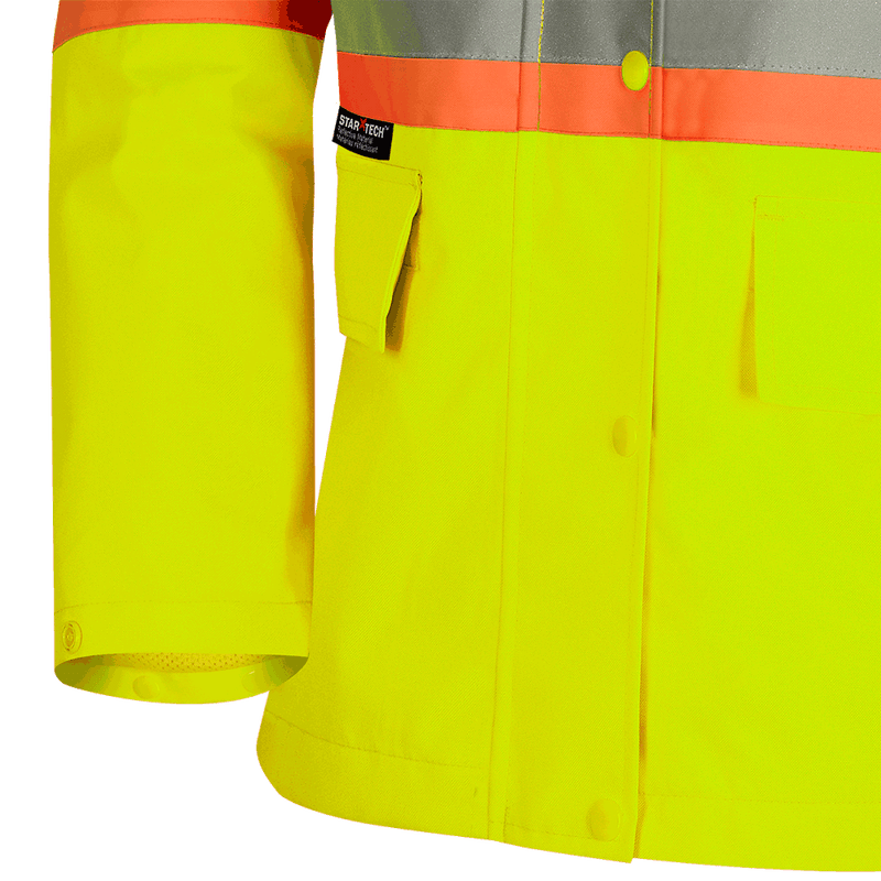 Women's Hi-Vis Jacket Waterproof 300D Yellow 5628W